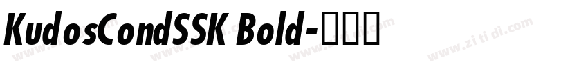 KudosCondSSK Bold字体转换